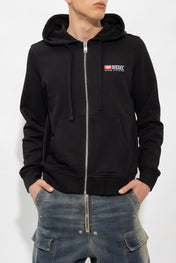 FELPA CON CAPPUCCIO E ZIP