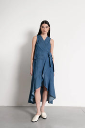 Abito in denim a portafoglio