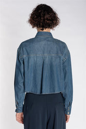 CAMICIA CROP IN DENIM