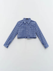 CAMICIA CROP A QUADRETTI