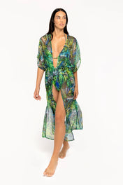 Kimono lungo bird of paradise