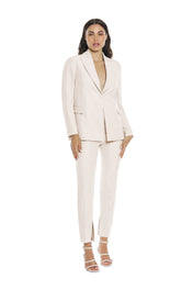 Pantaloni vita alta con spacchi