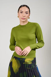 Maglia girocollo in viscosa stretch