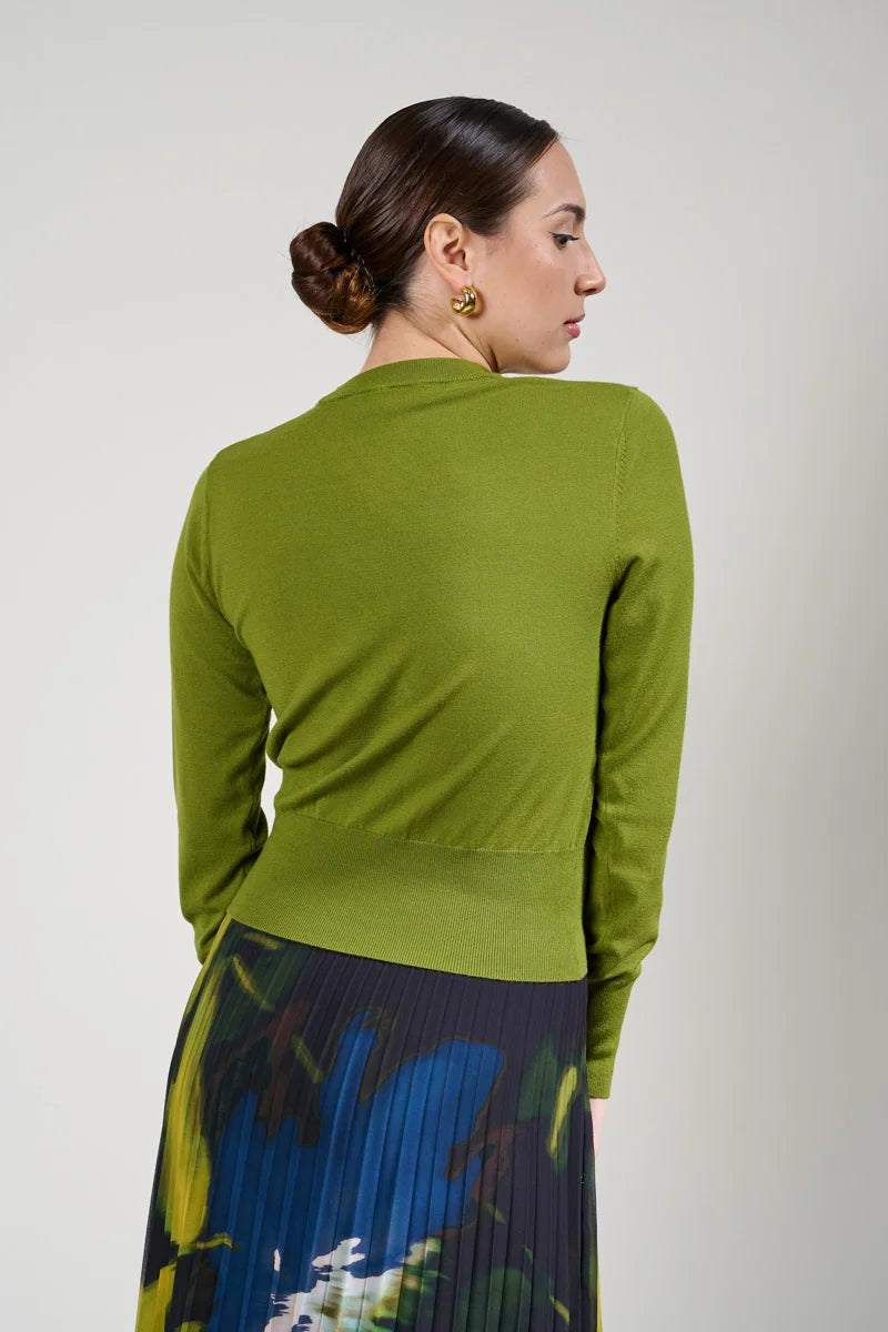 Maglia girocollo in viscosa stretch