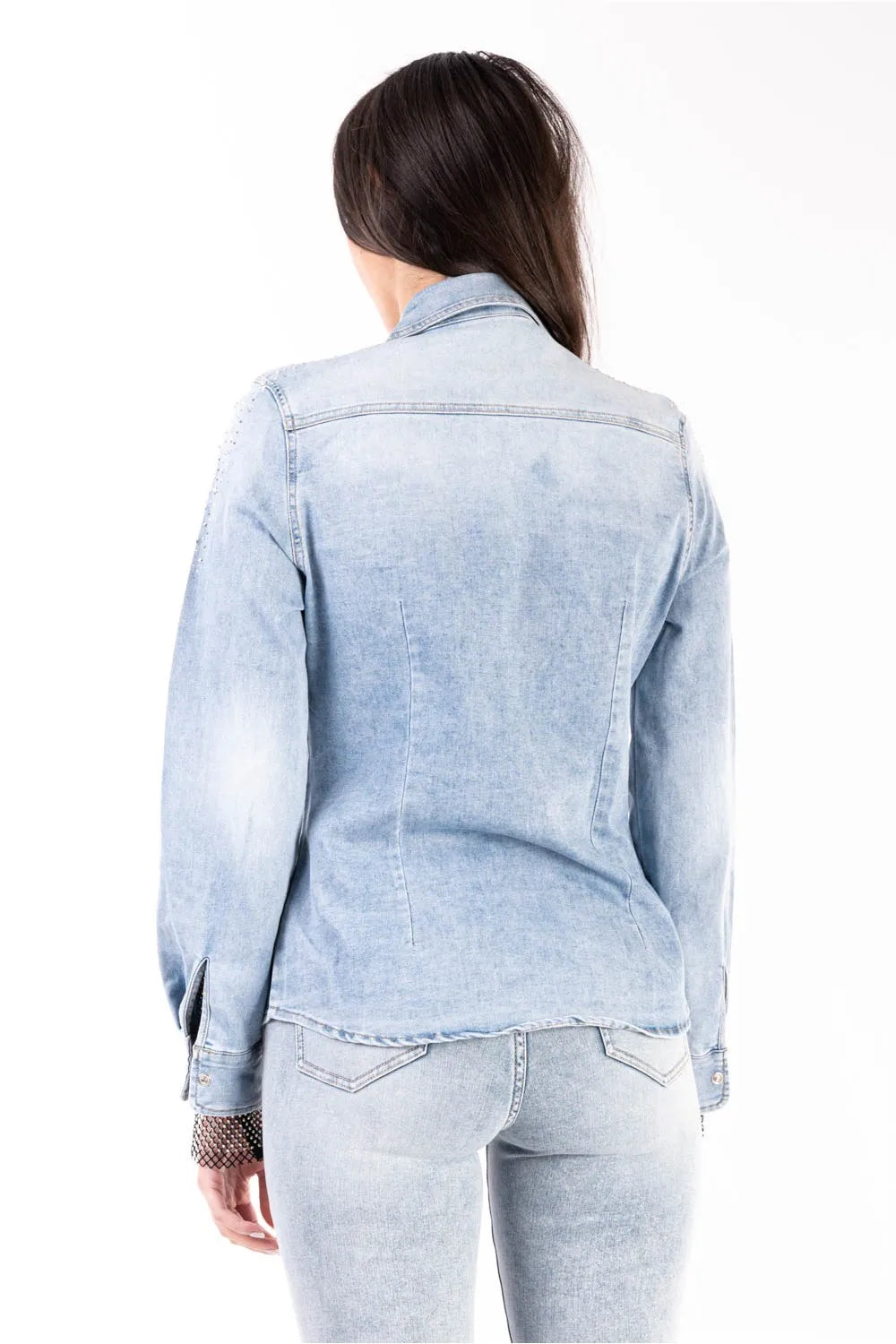 Camicia con applicazioni di strass