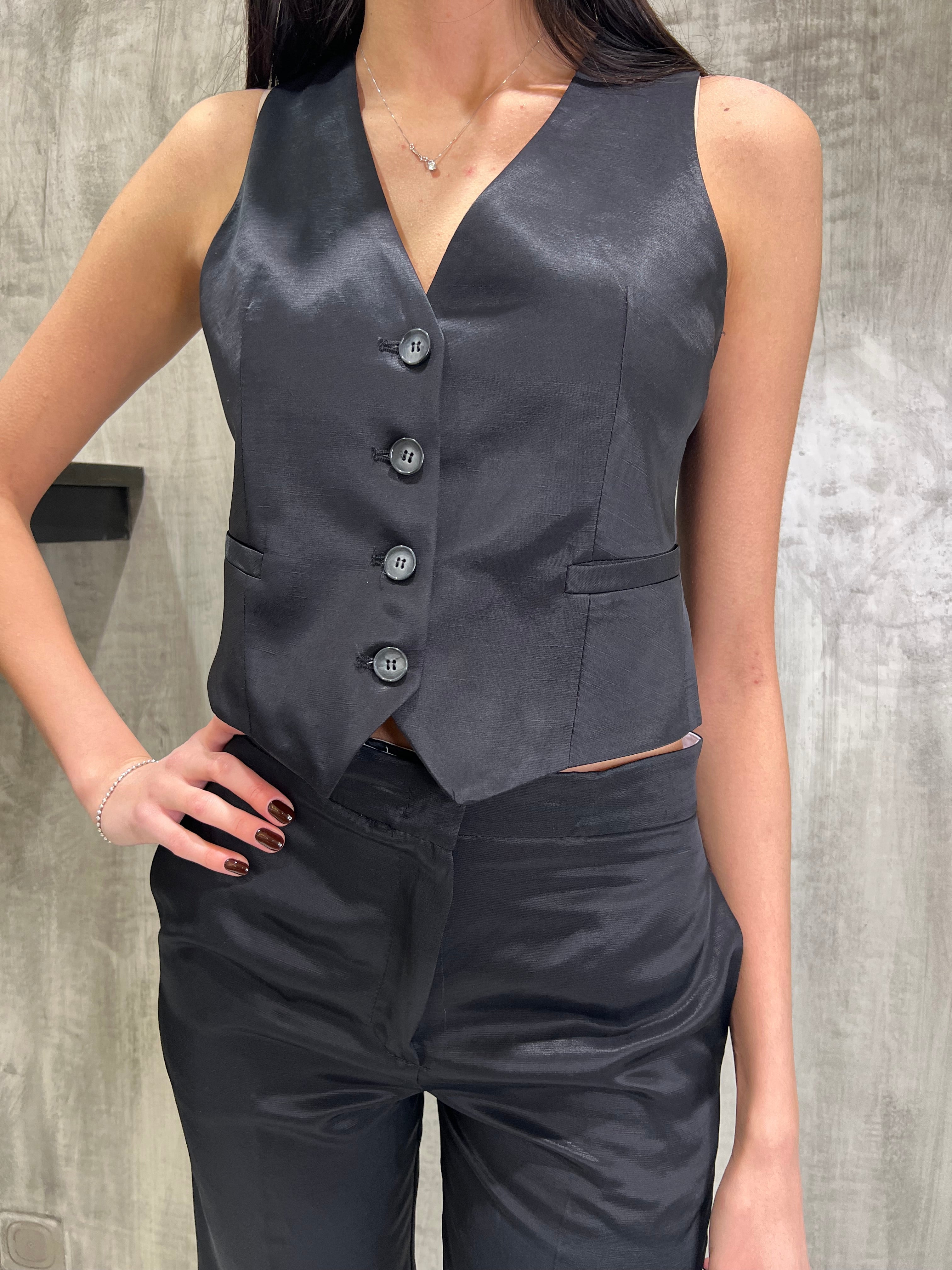 Gilet in raso