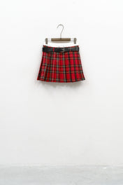 GONNA TARTAN PLISSE