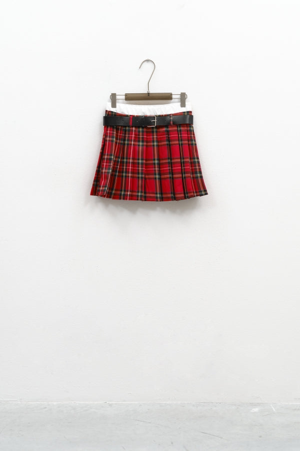 GONNA TARTAN PLISSE