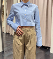 CAMICIA CROP A QUADRETTI