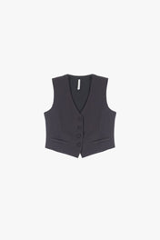 GILET CON PROFILI IN RASO