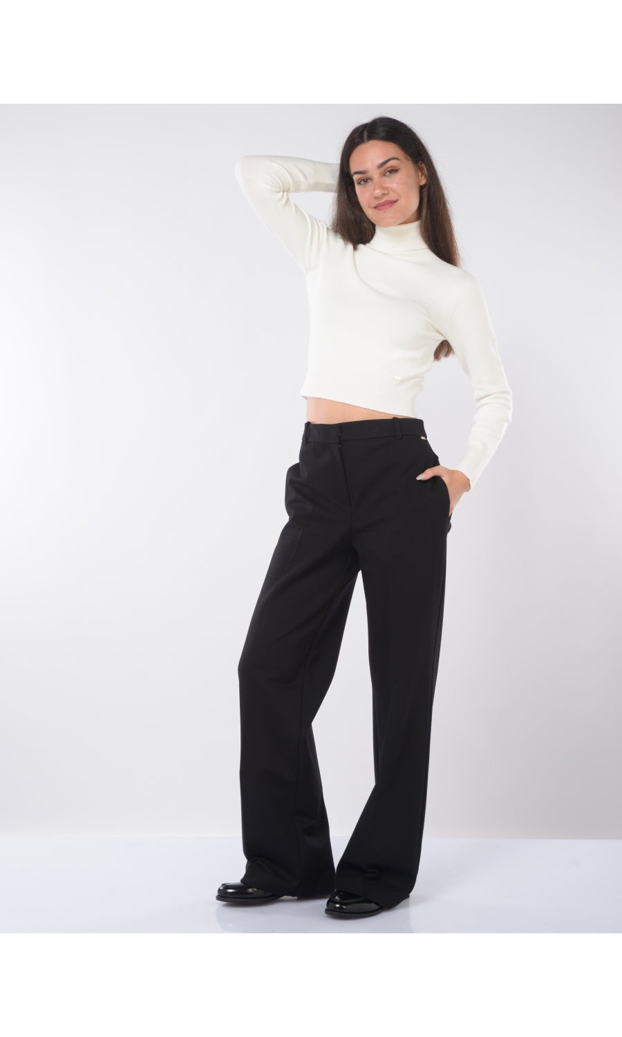 PANTALONI IN VISCOSA A PALAZZO