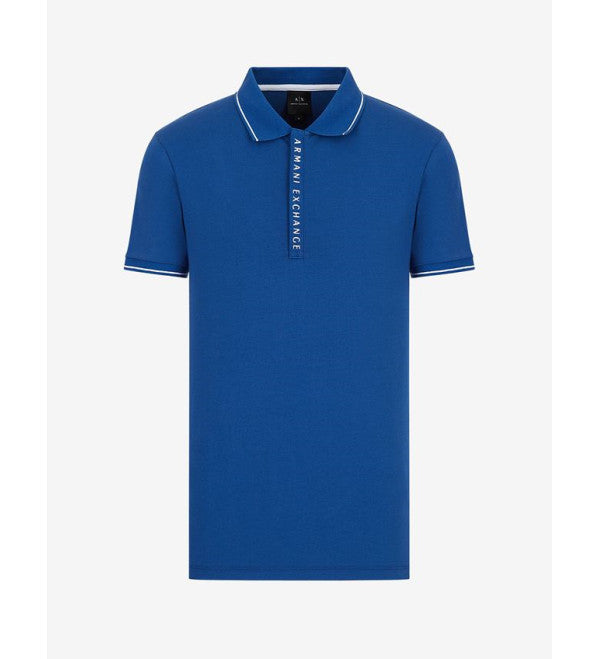 Polo in cotone bluette