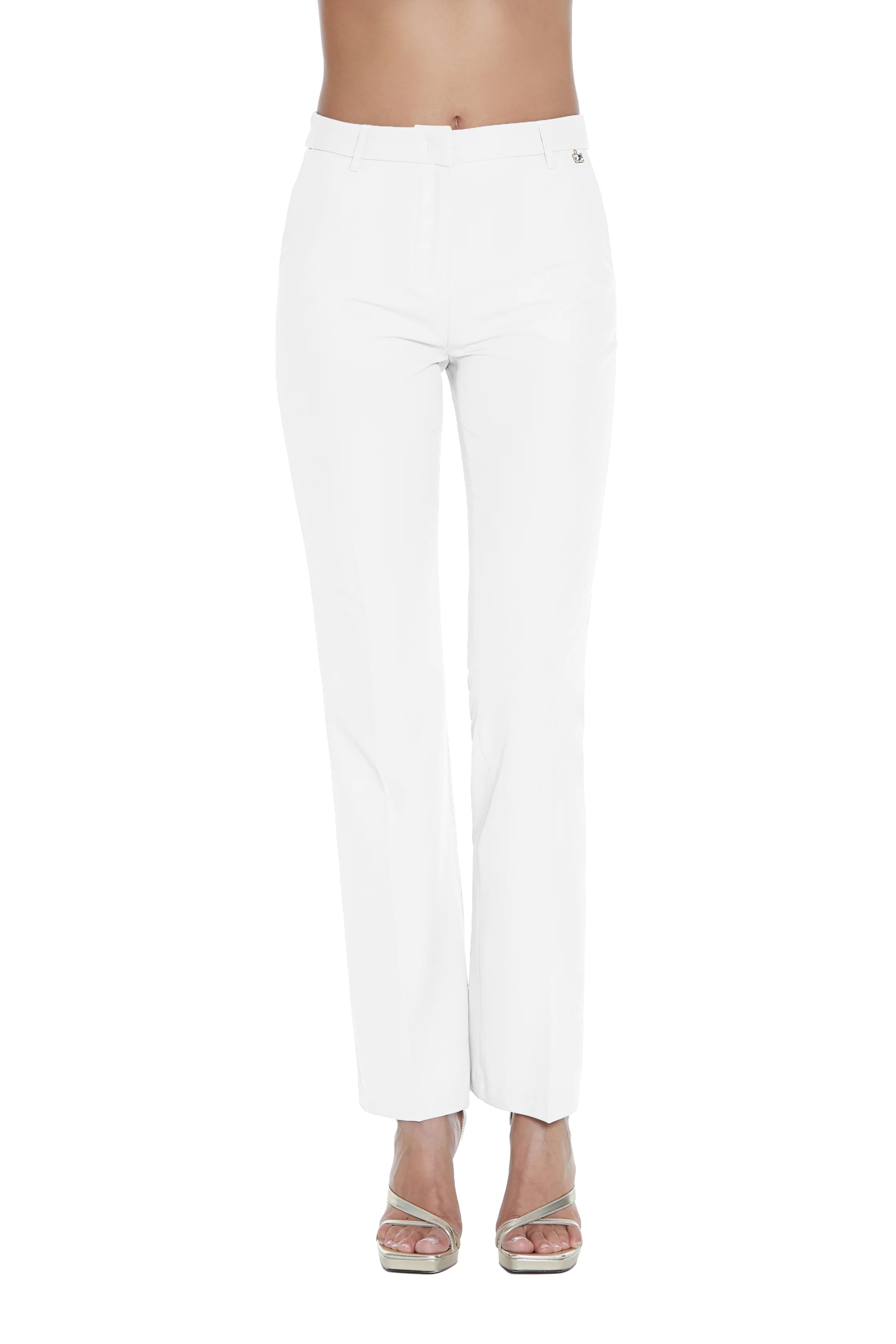 Pantaloni vita alta a zampetta