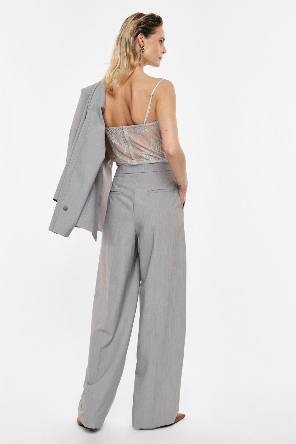 PANTALONI PALAZZO CON PINCES