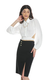 CAMICIA CON APERTURA SCHIENA