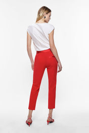 PANTALONE A SIGARETTA ROSSO
