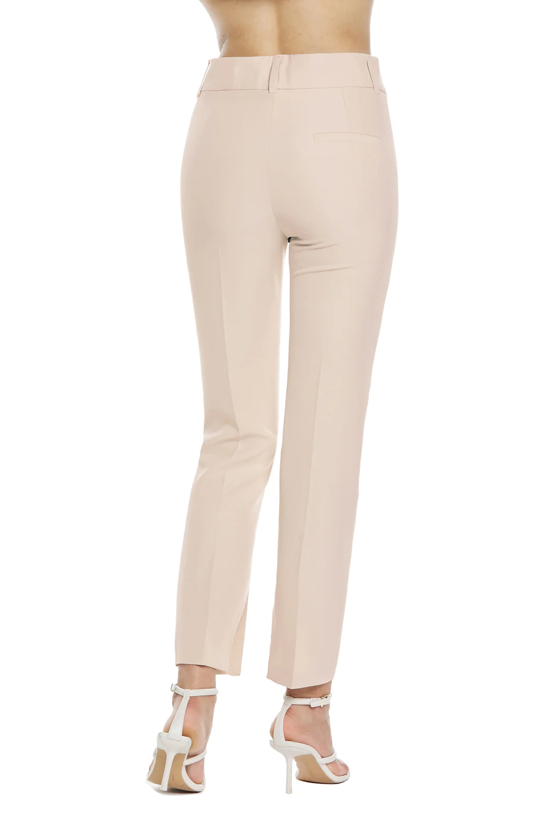 Pantaloni vita alta con spacchi