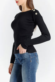 MAGLIA A COSTINE E BOTTONI