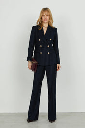 PANTALONE ZAMPA GESSATO