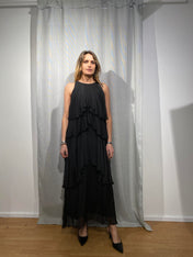 Abito a balze in chiffon