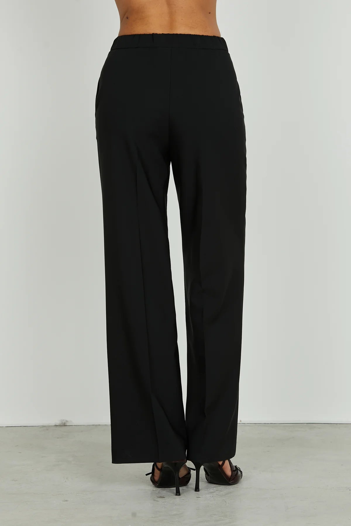 PANTALONE VITA ALTA CON ELASTICO