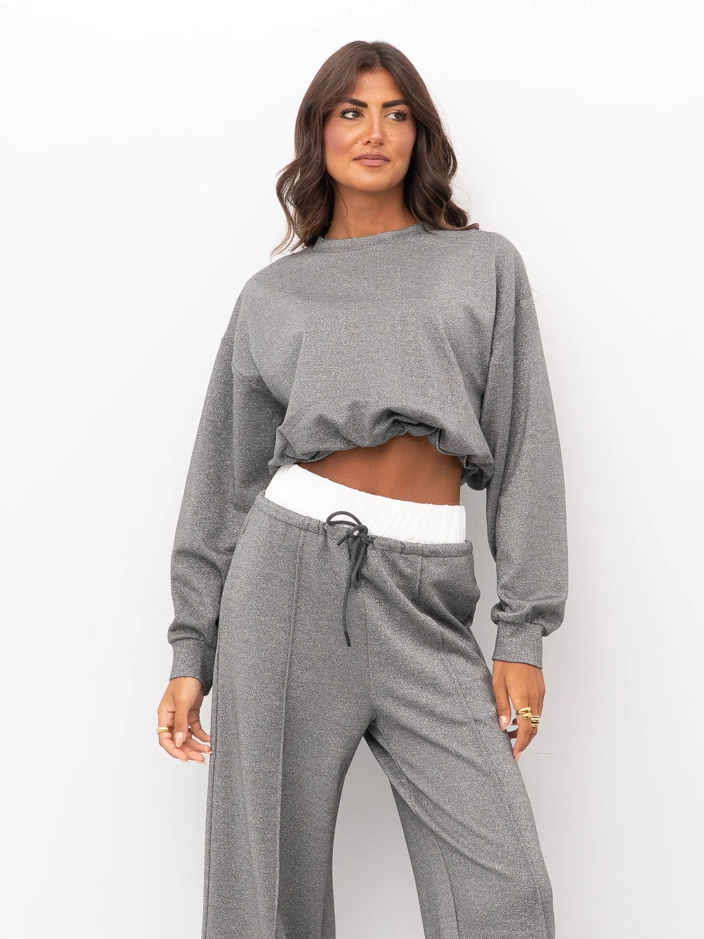 FELPA CROP LUREX