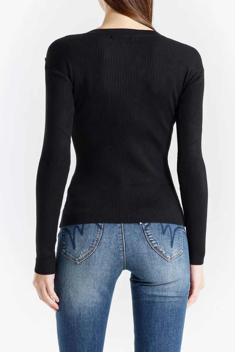 MAGLIA A COSTINE E BOTTONI