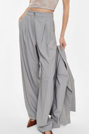 PANTALONI PALAZZO CON PINCES