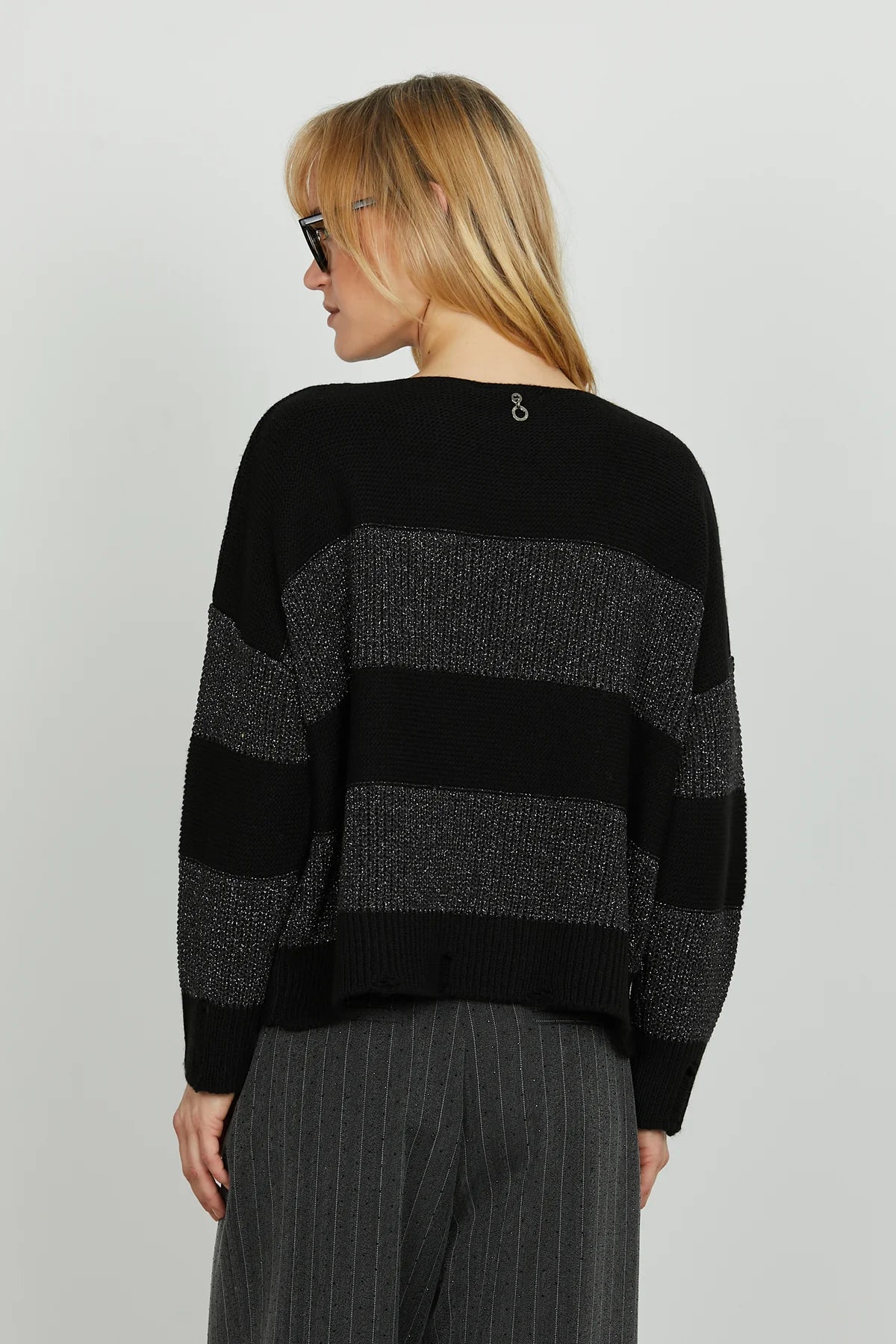 MAGLIA RIGHE CROPPED