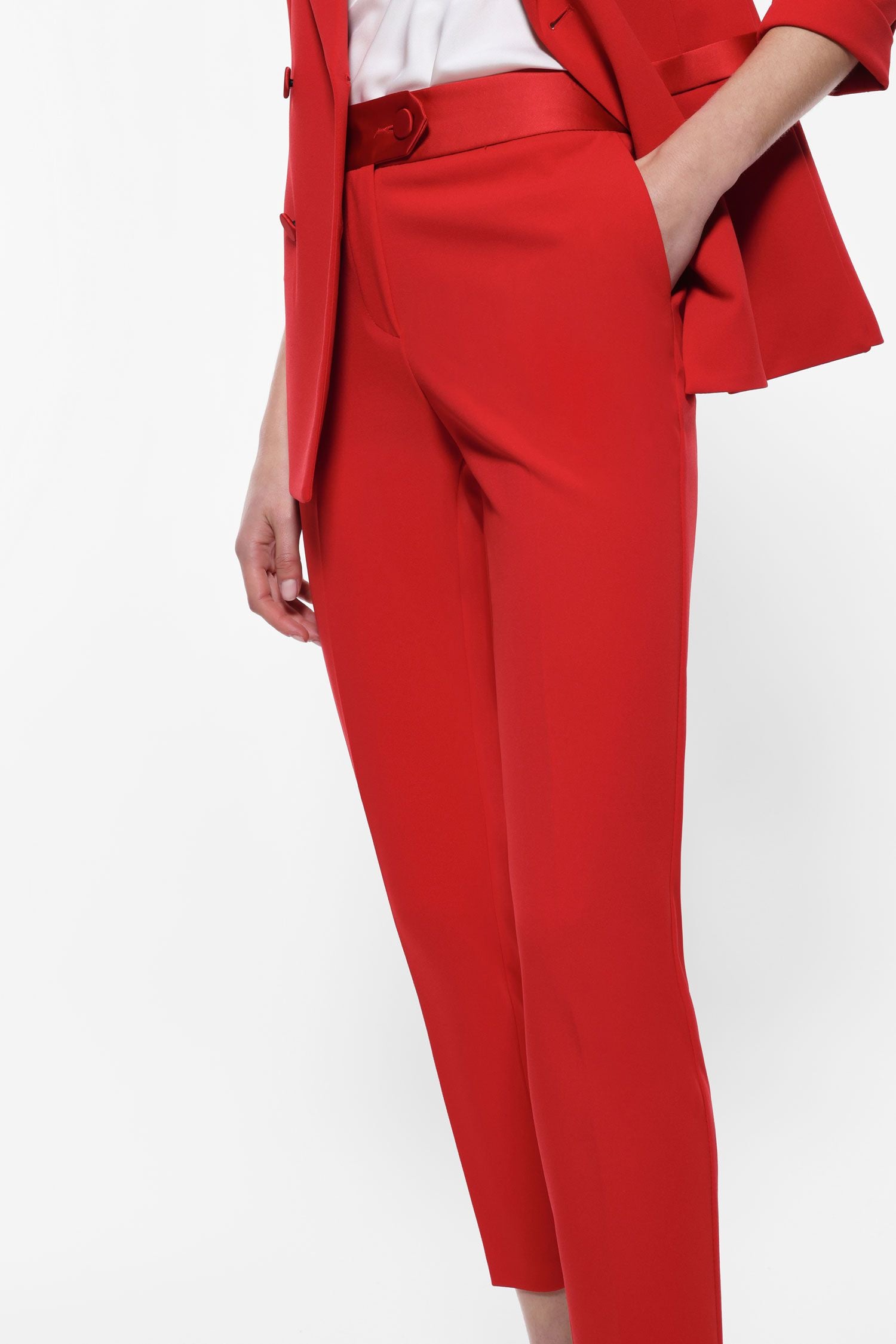 PANTALONE A SIGARETTA ROSSO