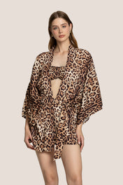 KIMONO CORTO REAL LEOPARD