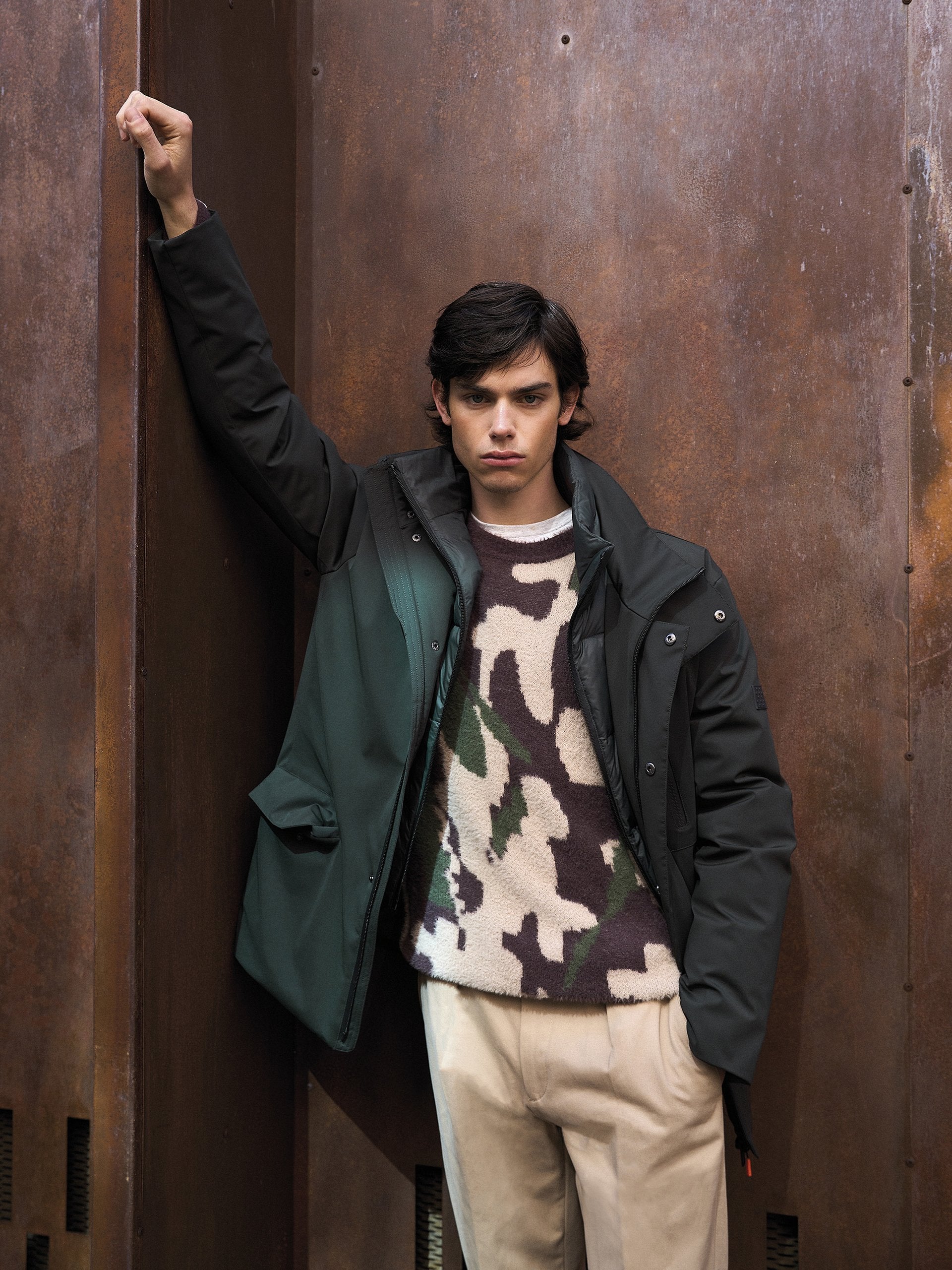 Parka imbottito verde