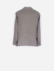 Giacca doppiopetto con fantasia check