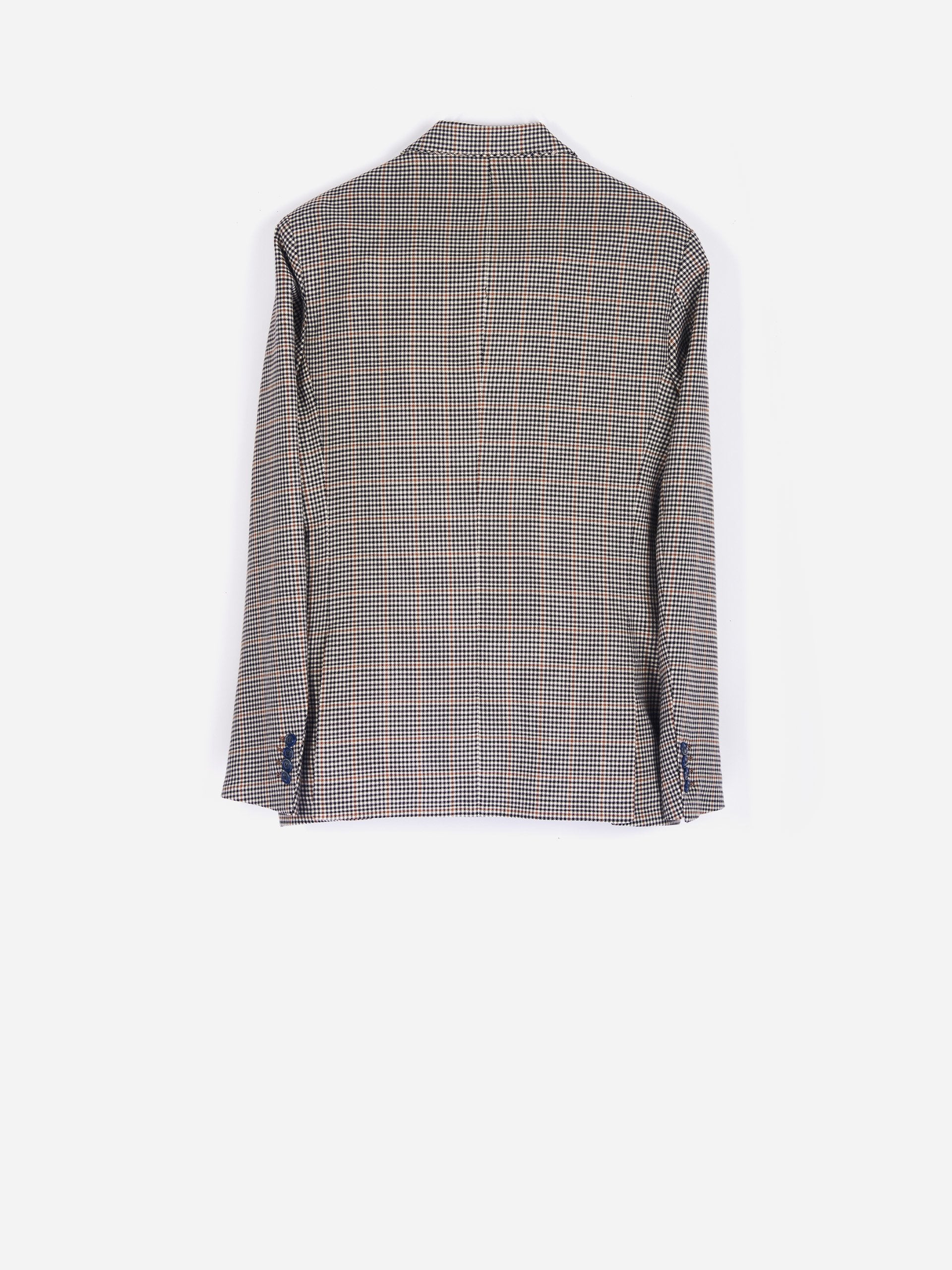 Giacca doppiopetto con fantasia check