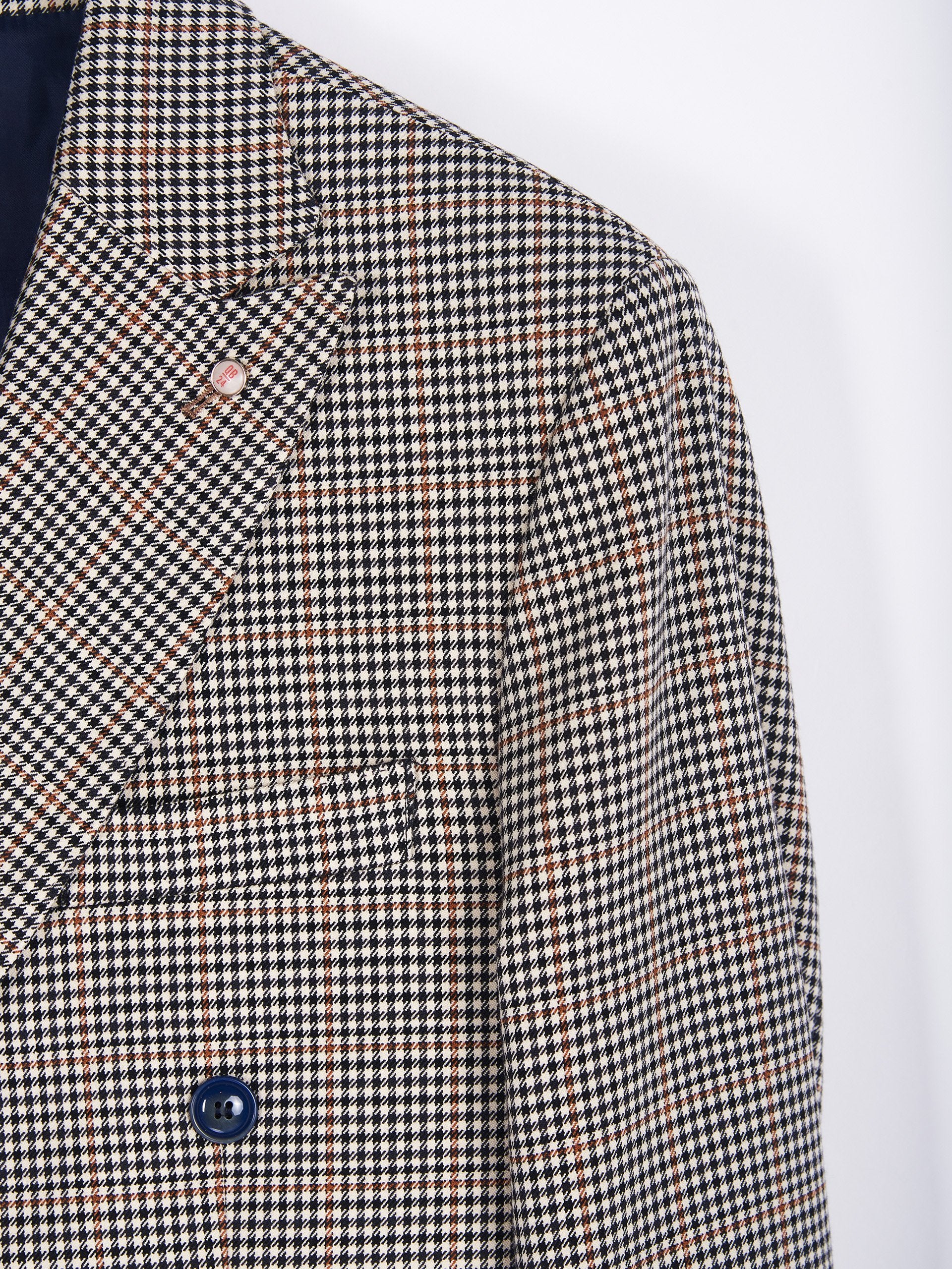 Giacca doppiopetto con fantasia check