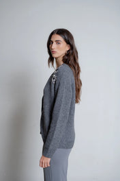 CARDIGAN CON APPLICAZIONI