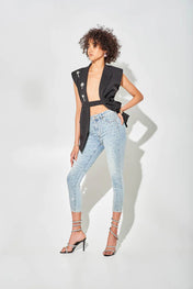 Jeans con strass