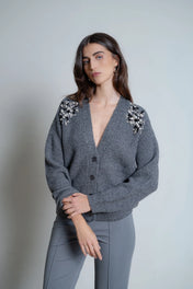 CARDIGAN CON APPLICAZIONI