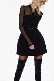 ABITO CON MANICHE TRASPARENTI