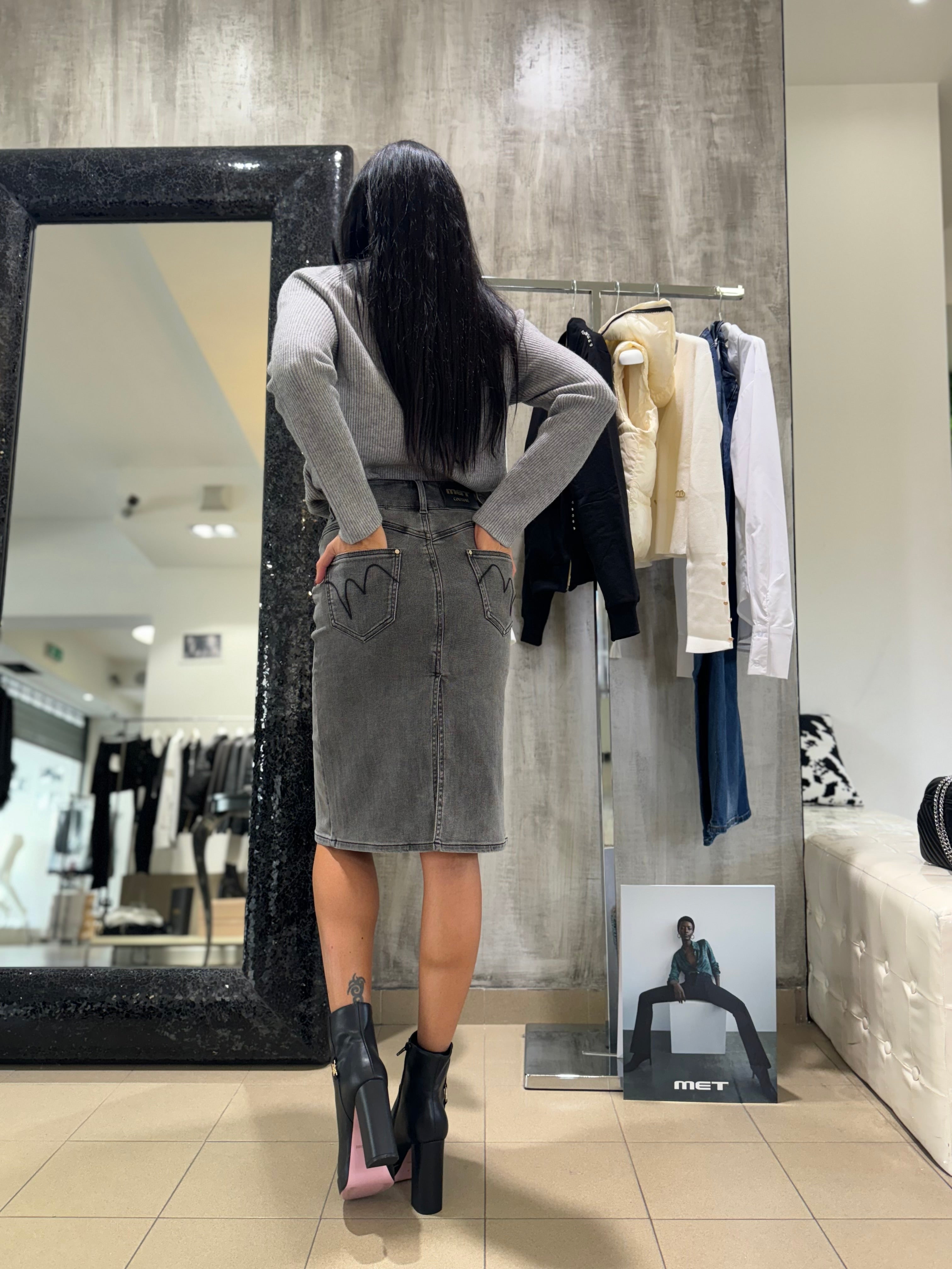 GONNA LONGUETTE IN DENIM
