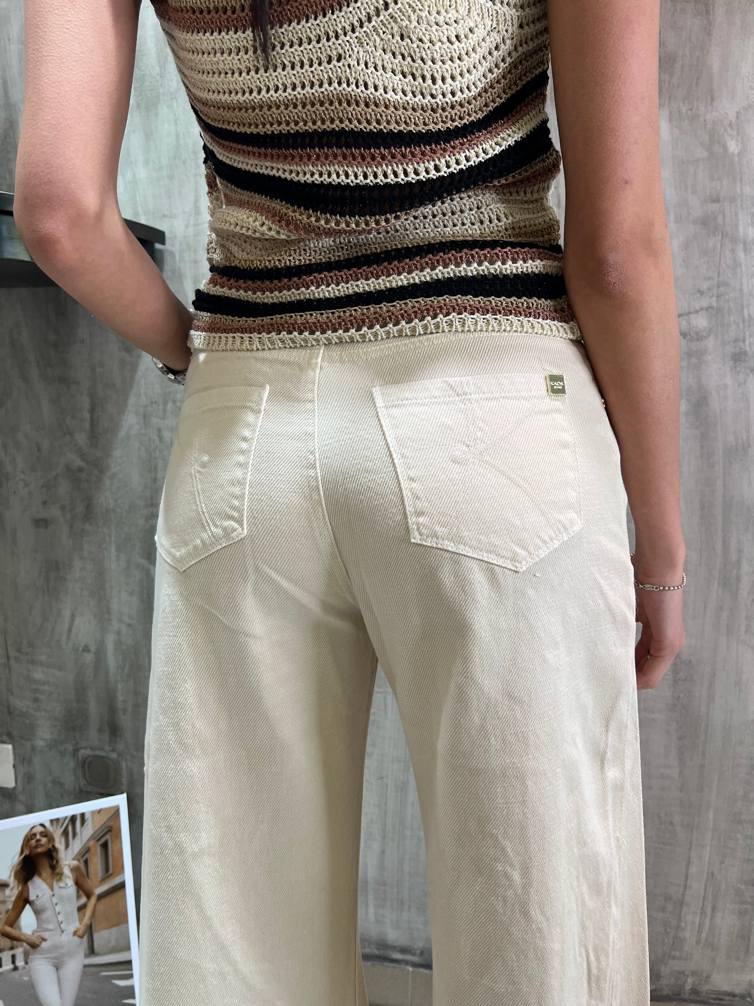 Pantalone in viscosa e Lino