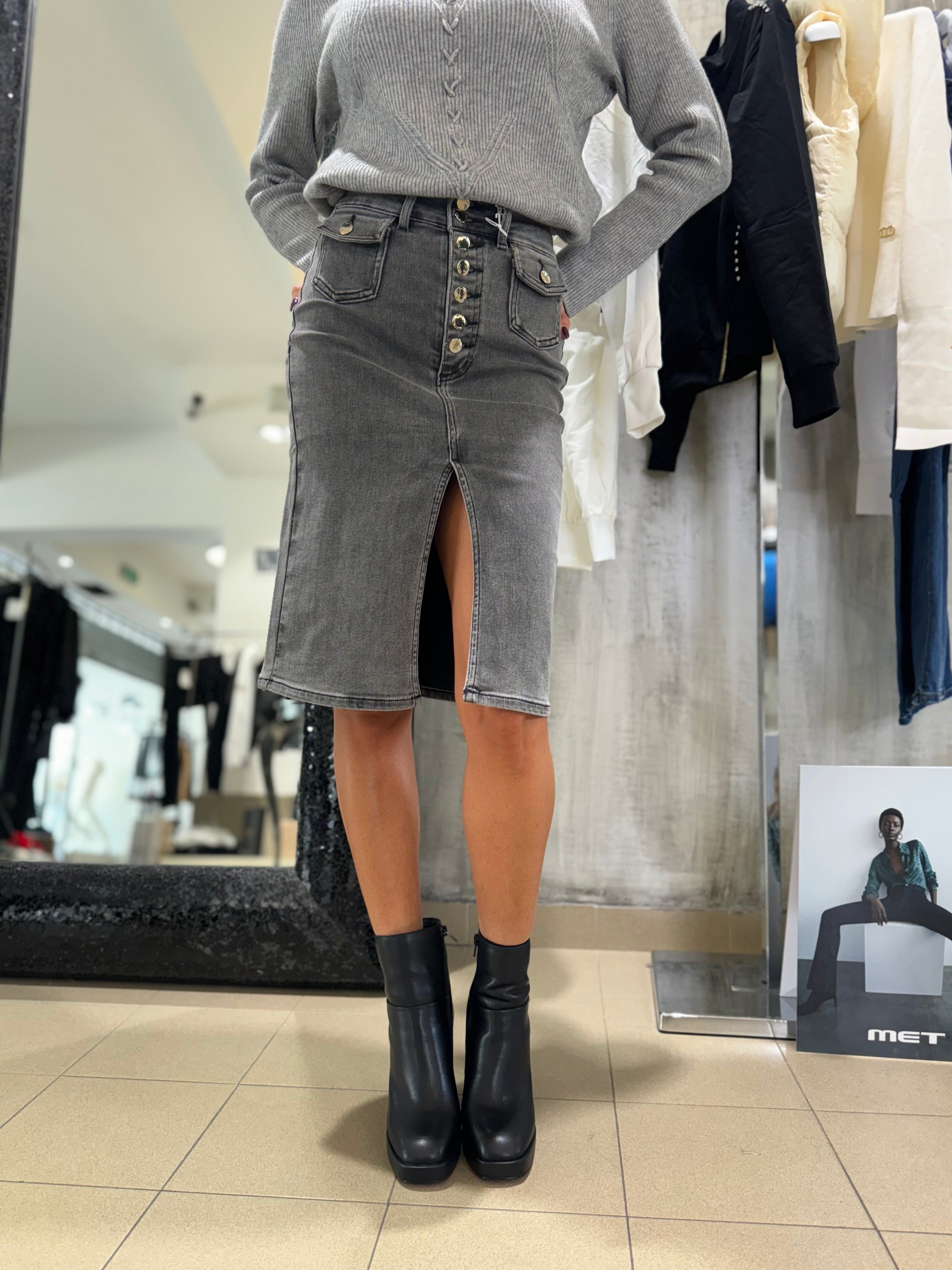 GONNA LONGUETTE IN DENIM