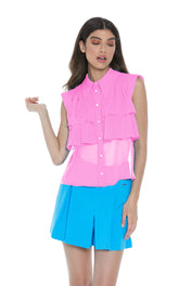 Camicia con volants