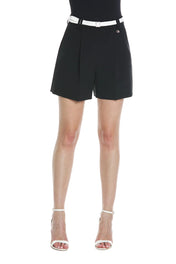 Short con pinces e cintura