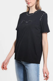 T-shirt a manica corta con collo tondo