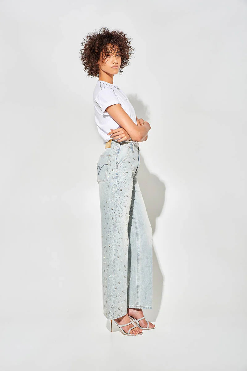 T-shirt a manica corta con collo tondo