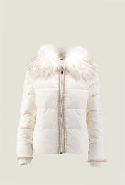 Piumino con catena nella zip