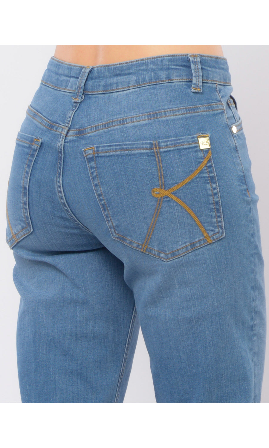 Pantalone jeans cropped cinque tasche