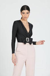 BODY NERO CON FIOCCO