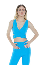 Crop top azzurro